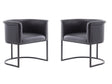 Cosmopolitan Dining Chair in Black (set of 2) by Manhattan Comfort at Eve Furniture