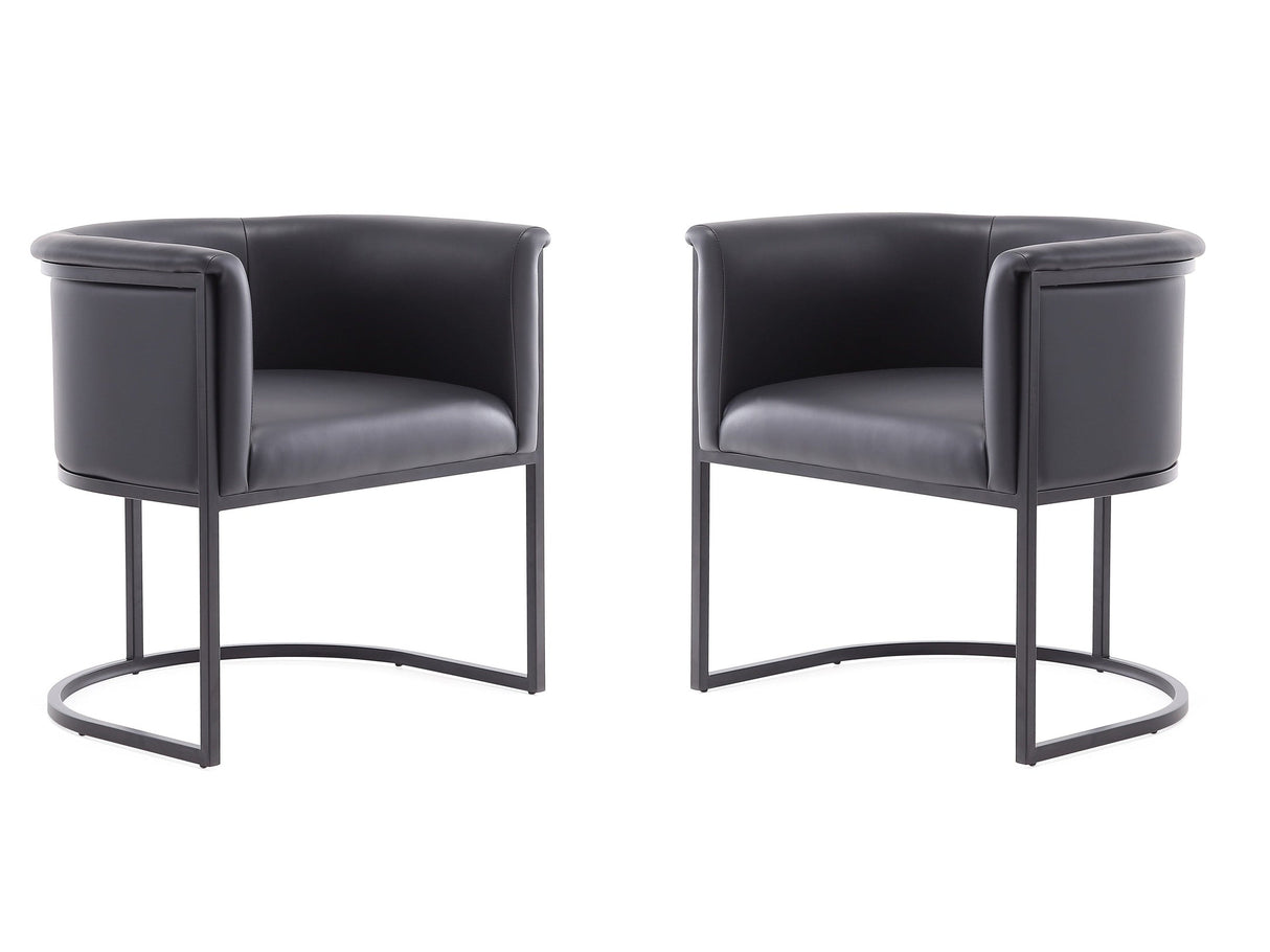 Cosmopolitan Dining Chair in Black (set of 2) by Manhattan Comfort at Eve Furniture