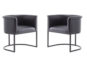 Cosmopolitan Dining Chair in Black (set of 2) by Manhattan Comfort at Eve Furniture