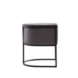 Cosmopolitan Dining Chair in Pebble and Black by Manhattan Comfort at Eve Furniture