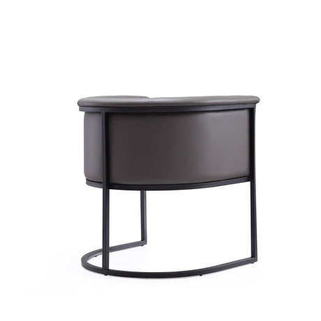 Cosmopolitan Dining Chair in Pebble and Black by Manhattan Comfort at Eve Furniture
