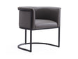 Cosmopolitan Dining Chair in Pebble and Black by Manhattan Comfort at Eve Furniture