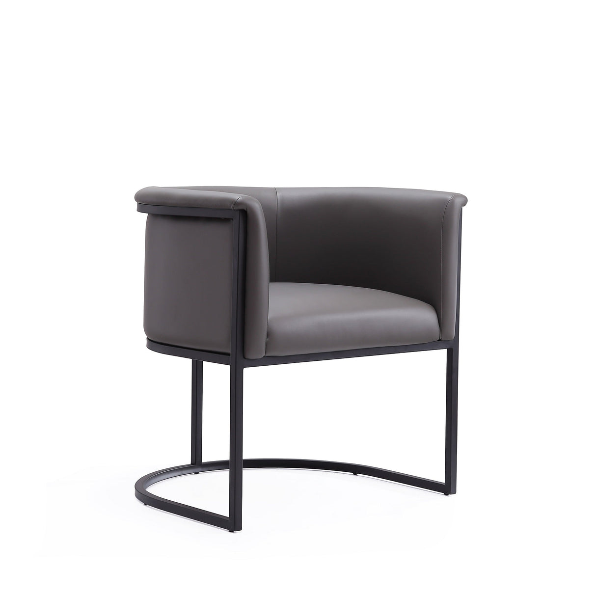 Cosmopolitan Dining Chair in Pebble and Black (set of 2) by Manhattan Comfort at Eve Furniture
