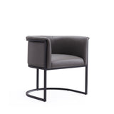Cosmopolitan Dining Chair in Pebble and Black (set of 2) by Manhattan Comfort at Eve Furniture