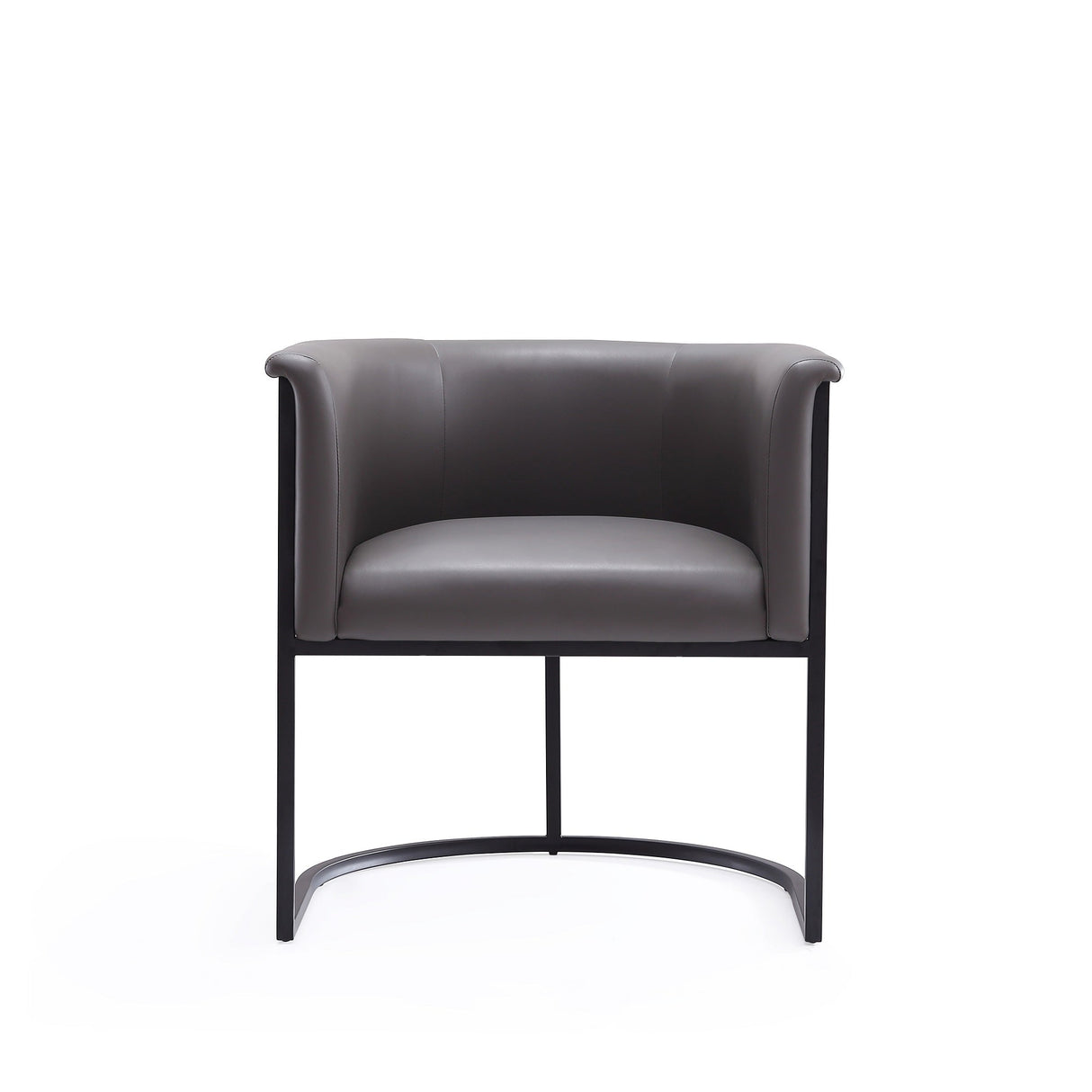 Cosmopolitan Dining Chair in Pebble and Black (set of 2) by Manhattan Comfort at Eve Furniture