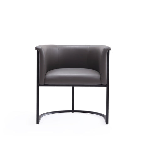Cosmopolitan Dining Chair in Pebble and Black (set of 2) by Manhattan Comfort at Eve Furniture