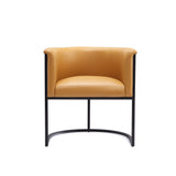 Cosmopolitan Dining Chair in Saddle and Black by Manhattan Comfort at Eve Furniture