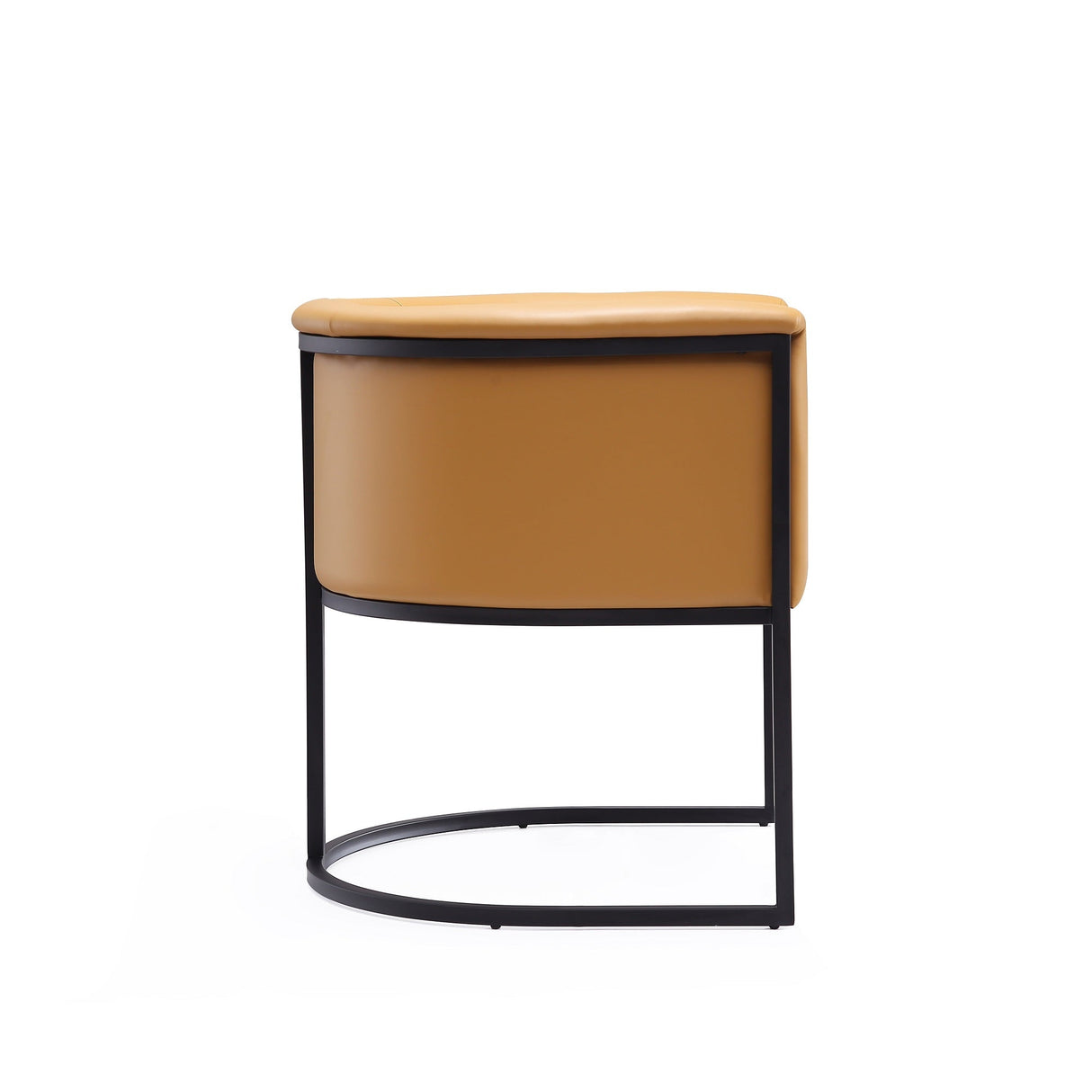 Cosmopolitan Dining Chair in Saddle and Black by Manhattan Comfort at Eve Furniture