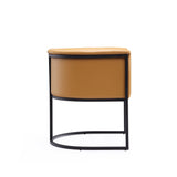 Cosmopolitan Dining Chair in Saddle and Black by Manhattan Comfort at Eve Furniture