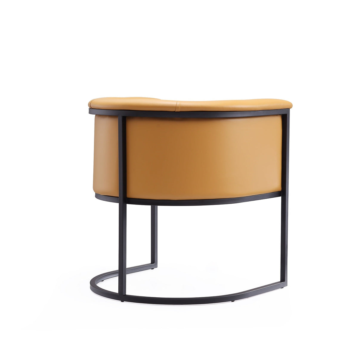 Cosmopolitan Dining Chair in Saddle and Black by Manhattan Comfort at Eve Furniture