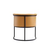 Cosmopolitan Dining Chair in Saddle and Black by Manhattan Comfort at Eve Furniture