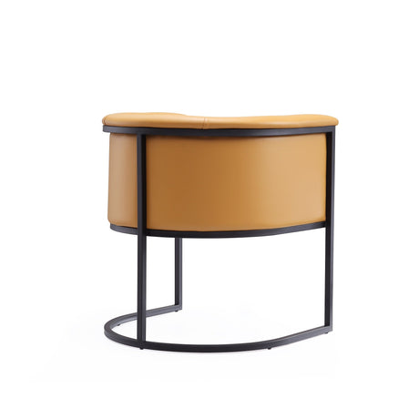 Cosmopolitan Dining Chair in Saddle and Black (set of 2) by Manhattan Comfort at Eve Furniture