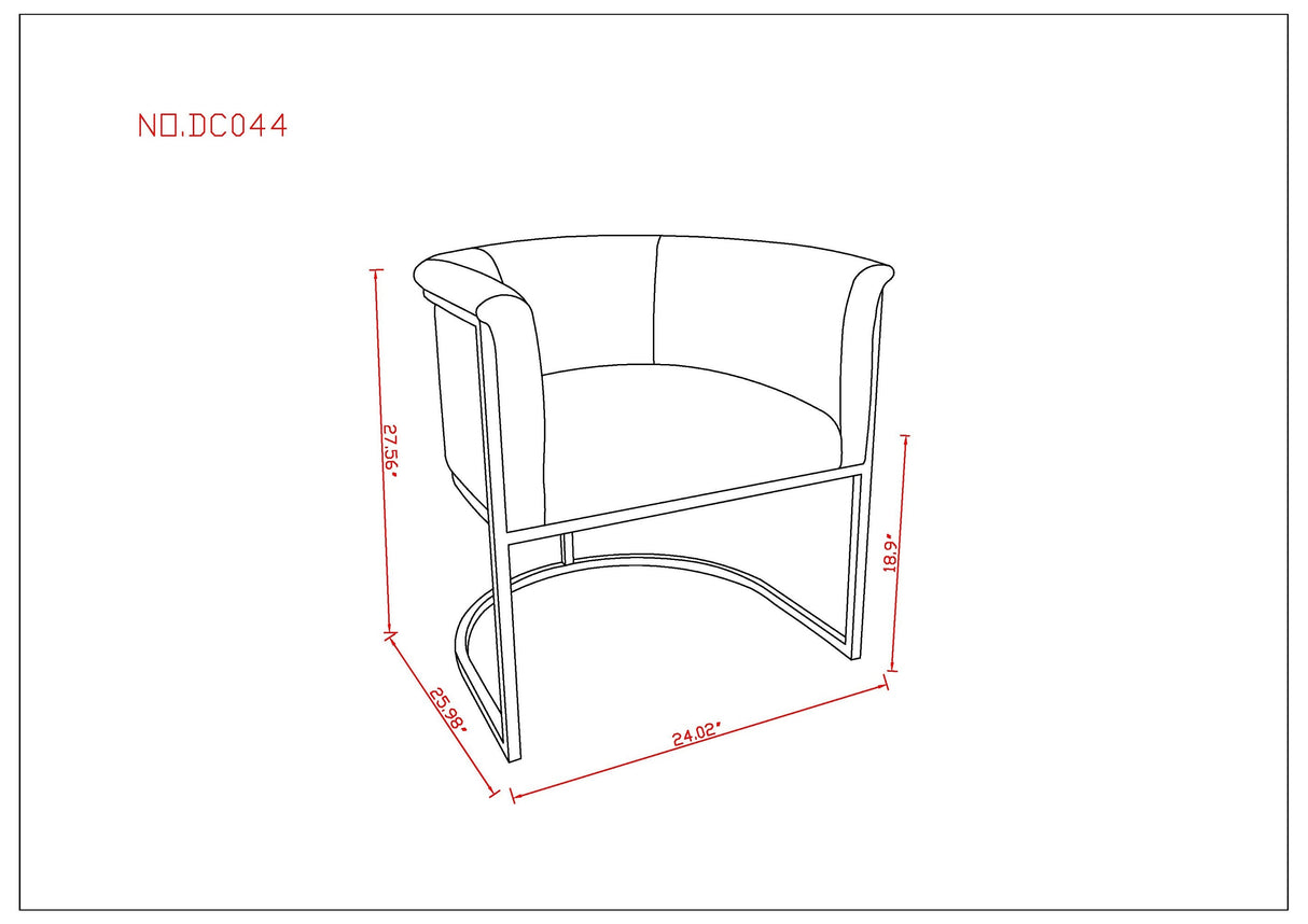 Cosmopolitan Dining Chair in Tan and Black by Manhattan Comfort at Eve Furniture