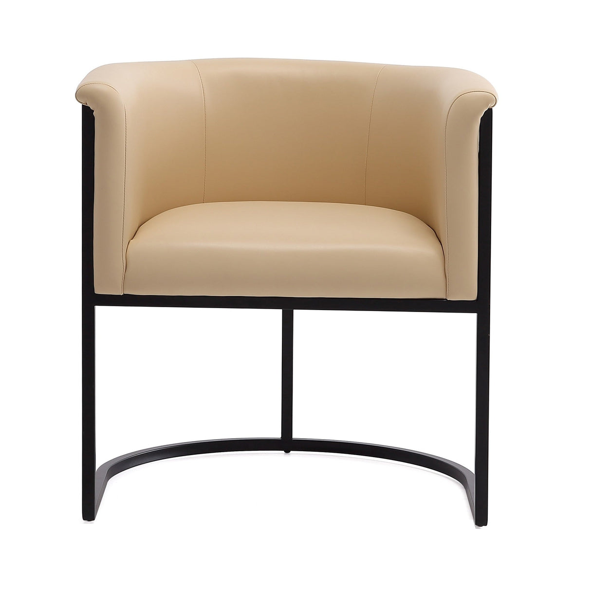 Cosmopolitan Dining Chair in Tan and Black by Manhattan Comfort at Eve Furniture