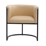 Cosmopolitan Dining Chair in Tan and Black by Manhattan Comfort at Eve Furniture