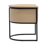 Cosmopolitan Dining Chair in Tan and Black by Manhattan Comfort at Eve Furniture