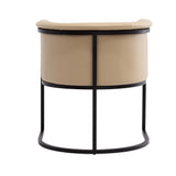 Cosmopolitan Dining Chair in Tan and Black by Manhattan Comfort at Eve Furniture