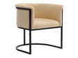 Cosmopolitan Dining Chair in Tan and Black by Manhattan Comfort at Eve Furniture