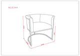 Cosmopolitan Dining Chair in White and Black by Manhattan Comfort at Eve Furniture