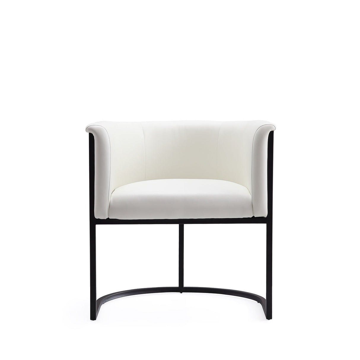 Cosmopolitan Dining Chair in White and Black by Manhattan Comfort at Eve Furniture