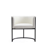 Cosmopolitan Dining Chair in White and Black by Manhattan Comfort at Eve Furniture