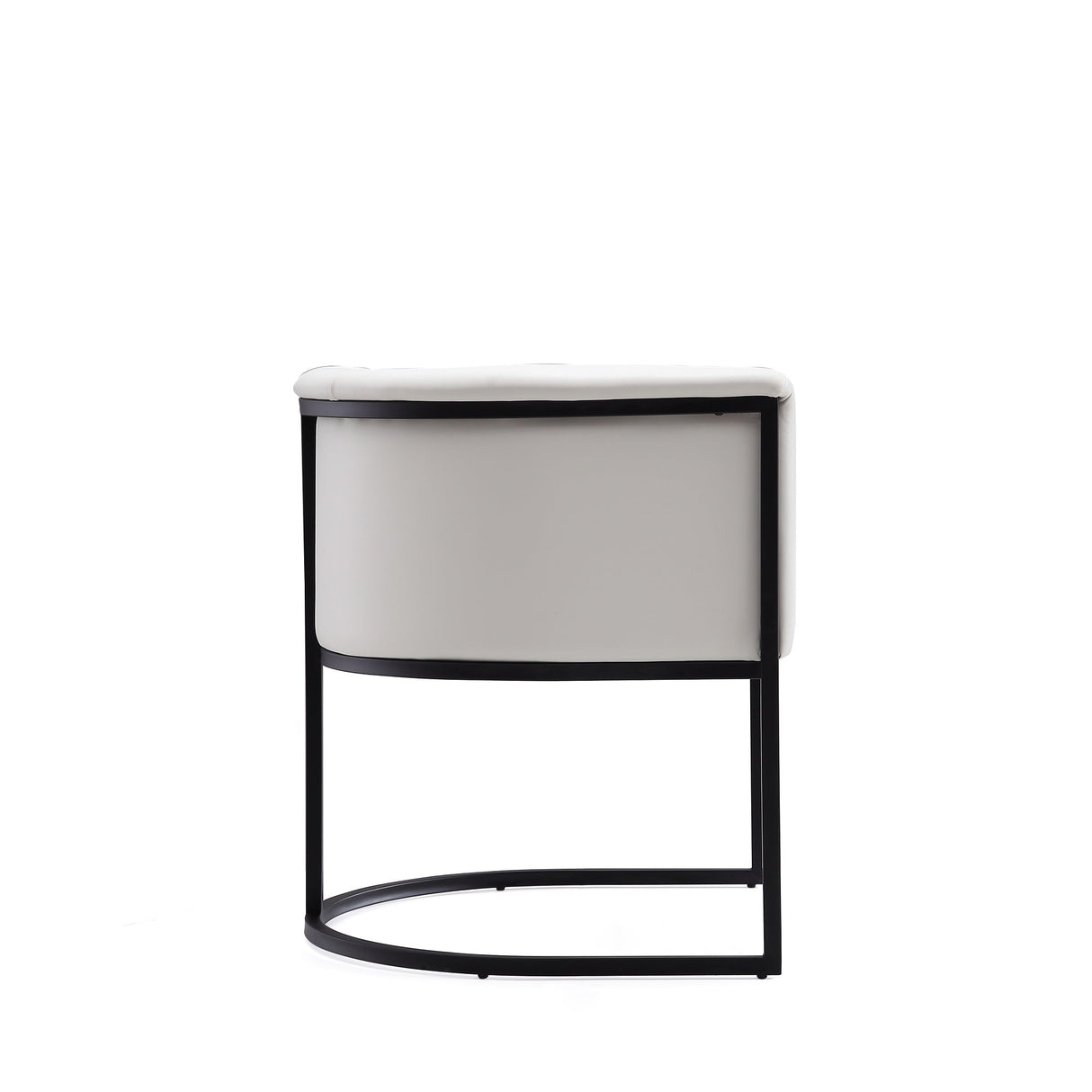 Cosmopolitan Dining Chair in White and Black by Manhattan Comfort at Eve Furniture
