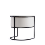 Cosmopolitan Dining Chair in White and Black by Manhattan Comfort at Eve Furniture
