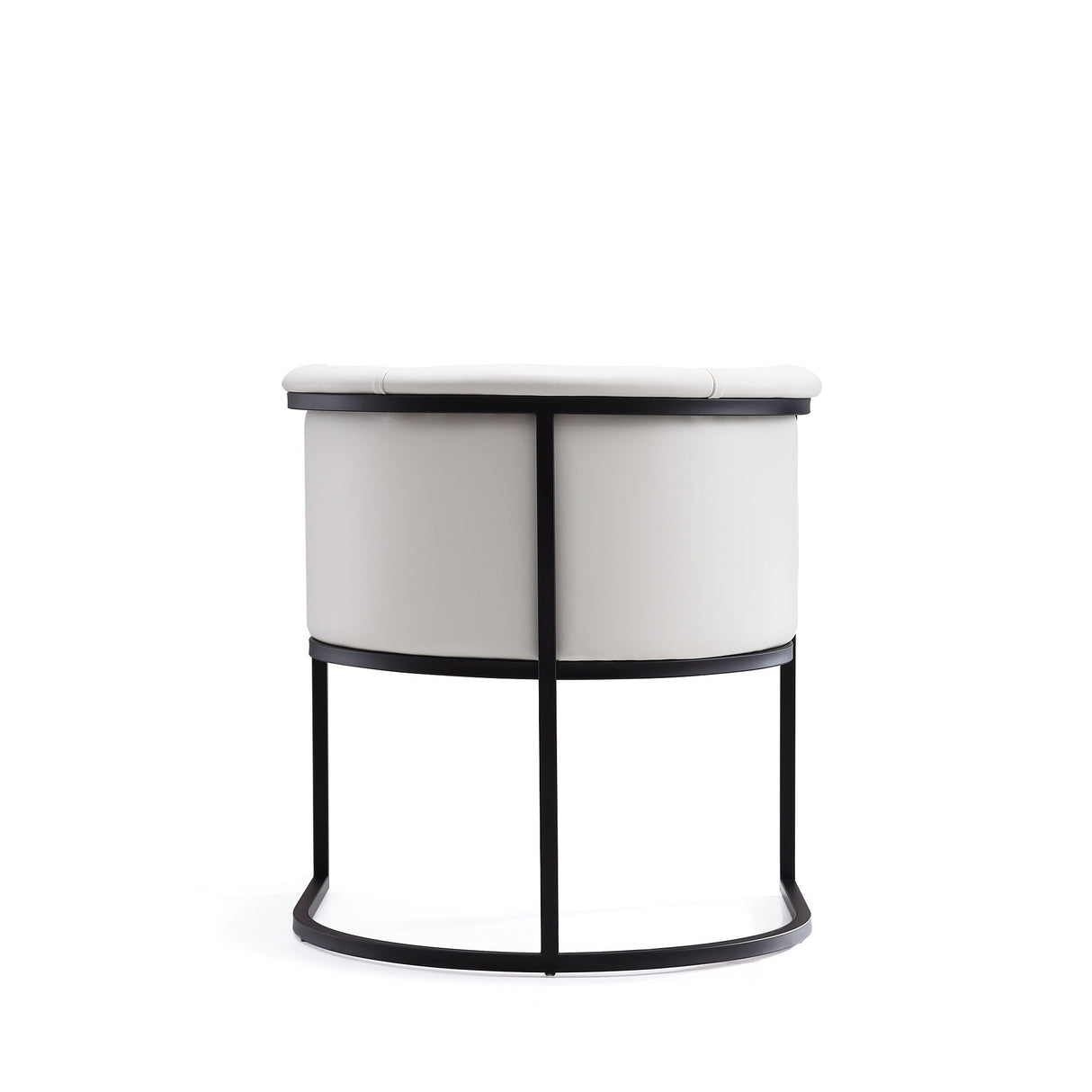 Cosmopolitan Dining Chair in White and Black by Manhattan Comfort at Eve Furniture