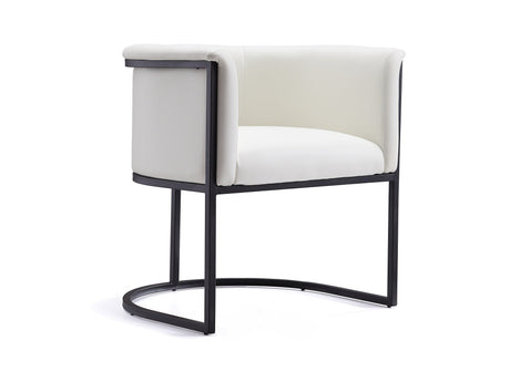 Cosmopolitan Dining Chair in White and Black by Manhattan Comfort at Eve Furniture