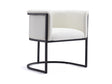 Cosmopolitan Dining Chair in White and Black by Manhattan Comfort at Eve Furniture