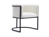 Cosmopolitan Dining Chair in White and Black by Manhattan Comfort at Eve Furniture