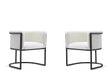 Cosmopolitan Dining Chair in White and Black (set of 2) by Manhattan Comfort at Eve Furniture