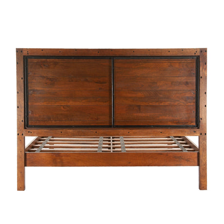 Cosmopolitan King Bed in Honey Brown by Home Trends & Design at Eve Furniture
