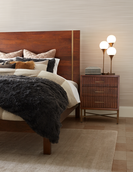 Cosmopolitan King Bed in Honey Brown by Home Trends & Design at Eve Furniture