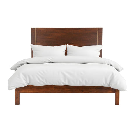 Cosmopolitan King Bed in Honey Brown by Home Trends & Design at Eve Furniture