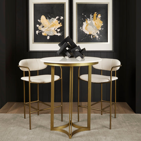 Cosmos I by Mercana Studio a Hand Embellished Textured Framed Art Print Matted under Glass by Mercana at Eve Furniture