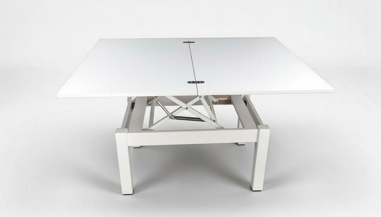Cosmos Rectangular Transformer Table White by ESF Furniture at Eve Furniture
