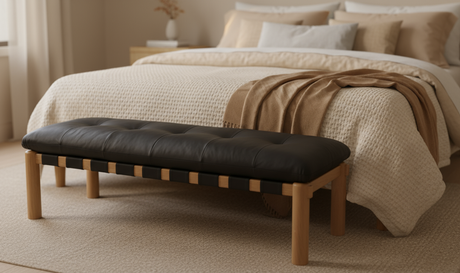 Costello Bench Black by Moe's Home at Eve Furniture