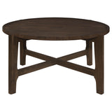 Cota Dark Brown 2-Piece Solid Wood Coffee and End Table Set by Coaster at Eve Furniture