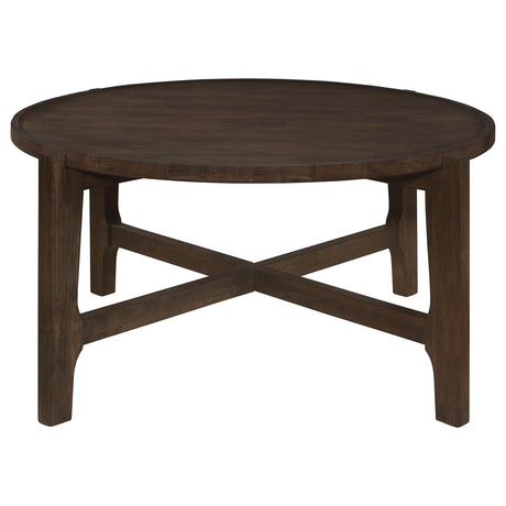 Cota Dark Brown 2-Piece Solid Wood Coffee and End Table Set by Coaster at Eve Furniture