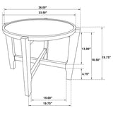 Cota Dark Brown 3-Piece Solid Wood Coffee and End Table Set by Coaster at Eve Furniture
