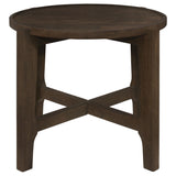 Cota Dark Brown 3-Piece Solid Wood Coffee and End Table Set by Coaster at Eve Furniture
