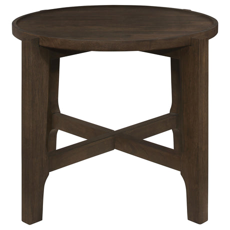 Cota Dark Brown 3-Piece Solid Wood Coffee and End Table Set by Coaster at Eve Furniture