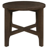 Cota Dark Brown 3-Piece Solid Wood Coffee and End Table Set by Coaster at Eve Furniture