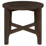 Cota Dark Brown 3-Piece Solid Wood Coffee and End Table Set by Coaster at Eve Furniture