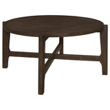 Cota Dark Brown 3-Piece Solid Wood Coffee and End Table Set by Coaster at Eve Furniture