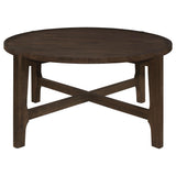 Cota Dark Brown 3-Piece Solid Wood Coffee and End Table Set by Coaster at Eve Furniture