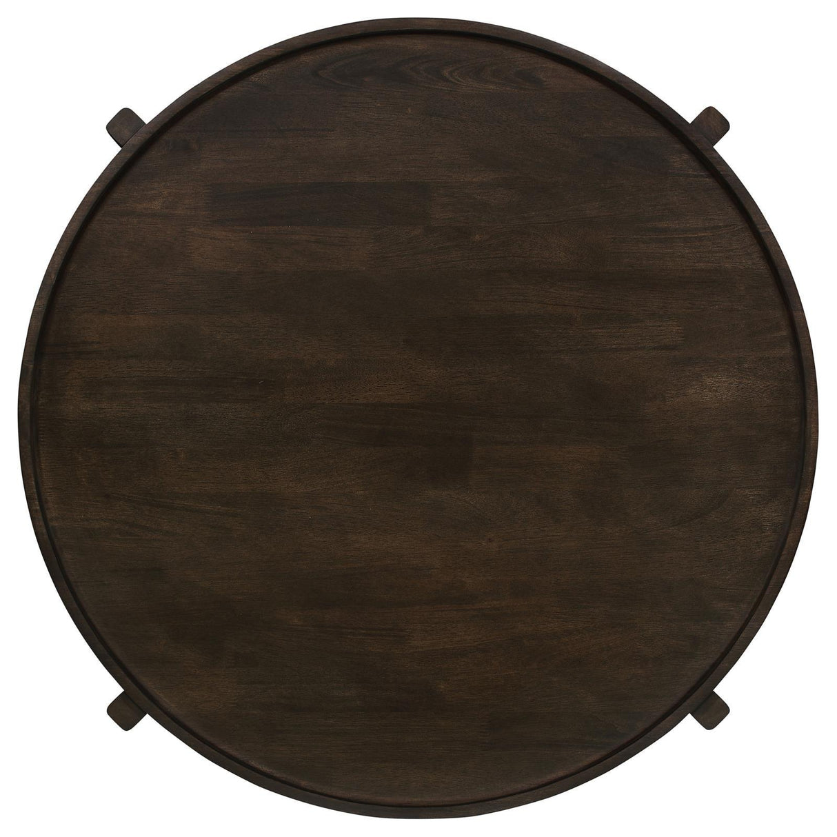 Cota Round Solid Wood Coffee Table Dark Brown by Coaster at Eve Furniture