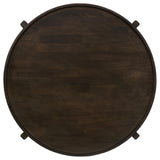 Cota Round Solid Wood Coffee Table Dark Brown by Coaster at Eve Furniture