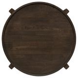 Cota Dark Brown Round Solid Wood End Table by Coaster at Eve Furniture
